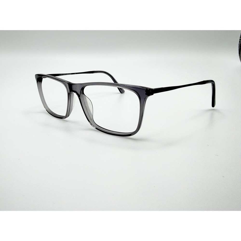 Lenton & Rusby LR4003 037 Grey Crystal Mens Rectangle Eyeglasses 54-16-140 B:38